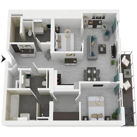 Moderne 5 Sterne Strandlilie Apartment